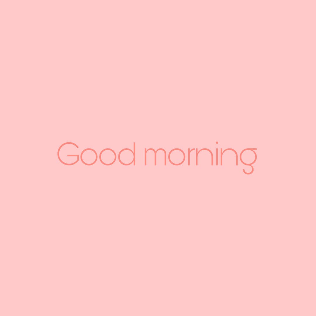 Good morning