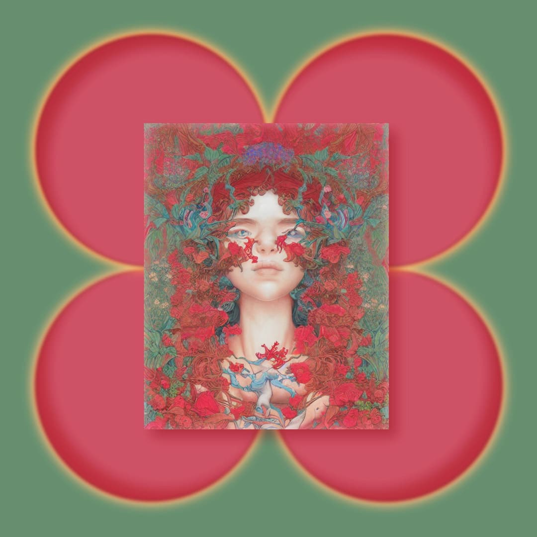 Scarlet field of flowers