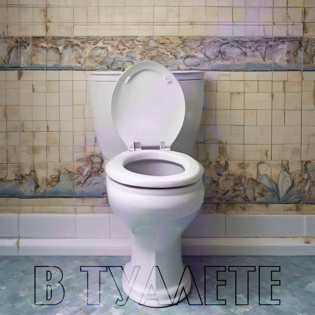 В туалете